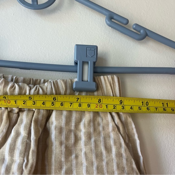 🌼 5/$25 SHEIN Kids Beige White Striped Cotton Blend Wide Leg Pants Size 120 Girl - Picture 6 of 10